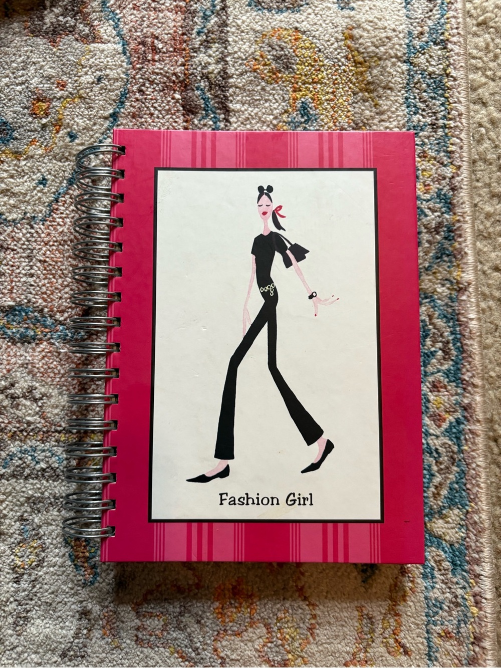 Fashion Girl Spiral Notebook - Pink Cover